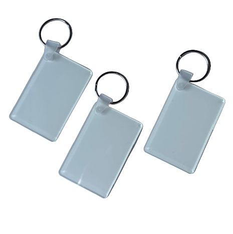Acrylic Sublimation Keyrings 6cm x 4cm