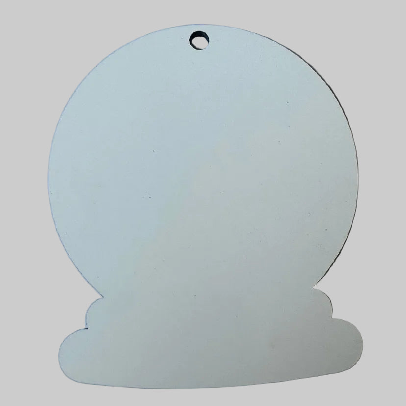 Blank MDF Christmas bell bauble for sublimation printing, 6.7cm x 8cm, perfect for personalised tree decorations and gifts