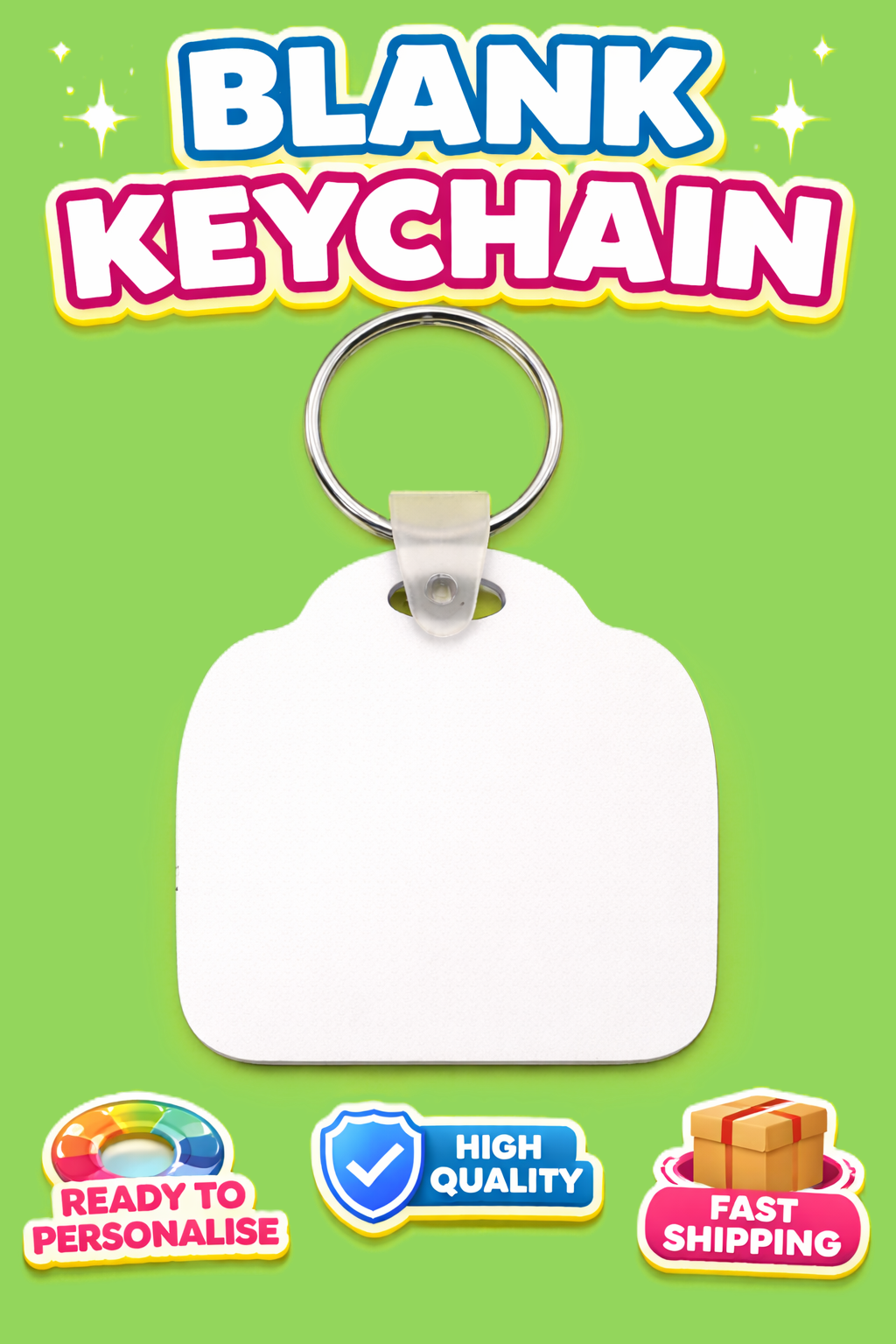 Double sided MDF sublimation luggage case keyring blank