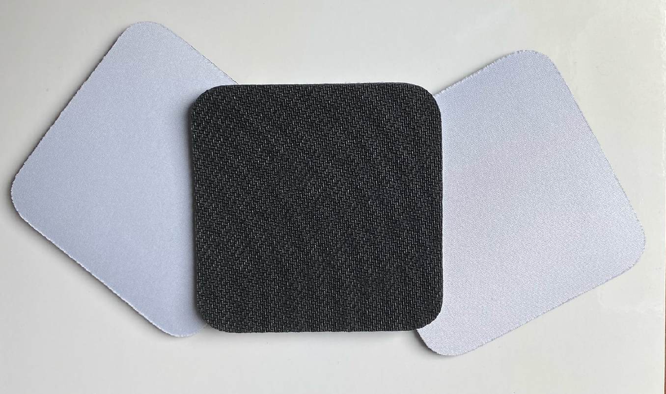 12 x Blank Sublimation Fabric Coaster 9cm x 9cm 5mm