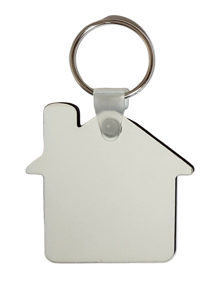 MDF Sublimation Keyrings House Double Sided - Multi Packs
