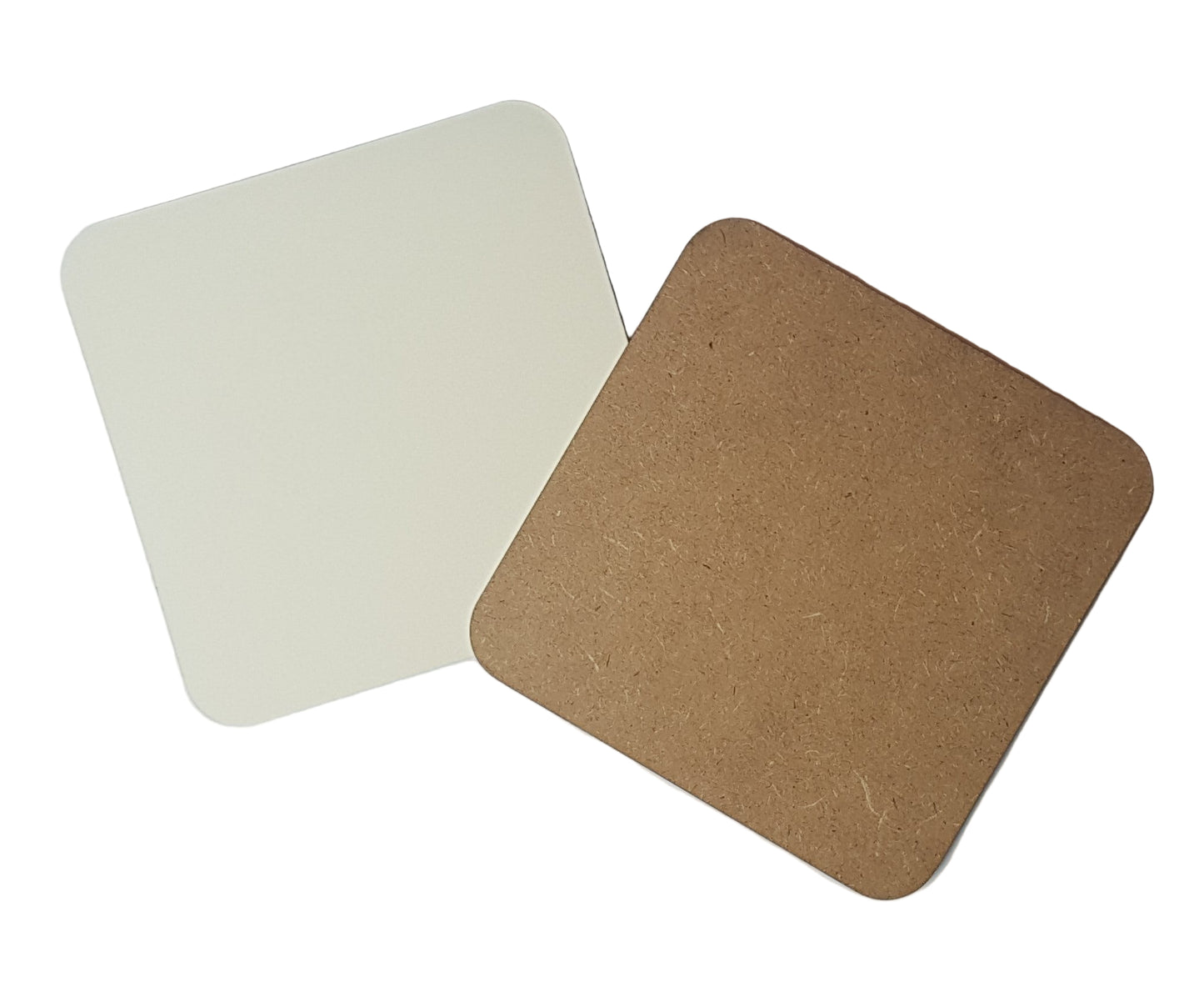 MDF Blank Sublimation Coasters 10cm x 10cm Raw backed - Multi Pack