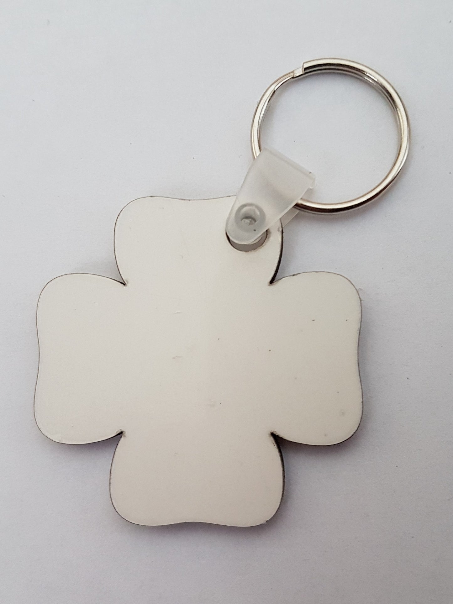 25 x Blank Sublimation MDF Shamrock Keyring