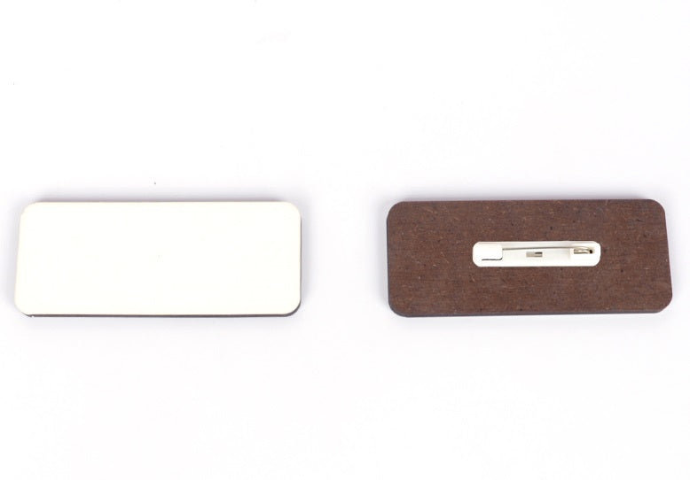 MDF Sublimation Name Badge Rectangle 6cm x 4cm - Multi Packs