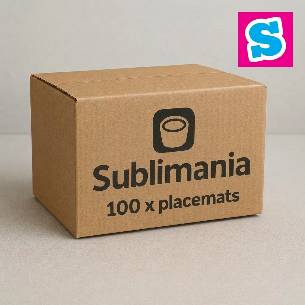 100 x MDF Sublimation Placemats 23cm x 19cm cork backed