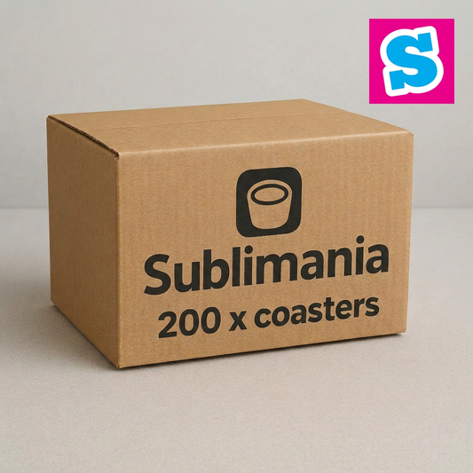 200 x MDF Sublimation Heart Coasters 9cm x 9cm cork backed
