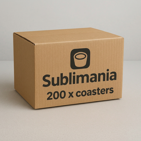 200 x MDF Sublimation Round Coasters 9cm Cork Backed