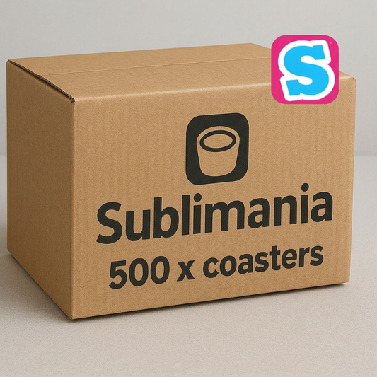 These wholesale blank MDF sublimation round coasters measure 9.5cm in diameter and are manufactured from a strong 3mm MDF base with a 1mm cork backing, delivering a durable, stable, and professional-quality finish. The natural cork backing helps protect surfaces from scratches while providing added grip and stability during everyday use.