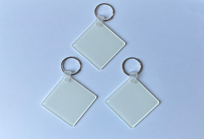 Acrylic Sublimation Keyrings 5cm x 5cm Single Sided