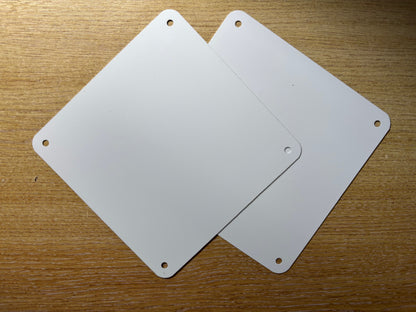 Aluminium sheet 15cmx15cm with holes 002