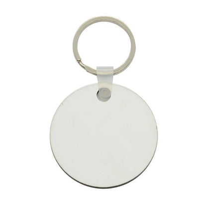 100 x Blank Sublimation MDF Round Keyrings 5cm Double Sided - sublimania.com - Muglamania Limited