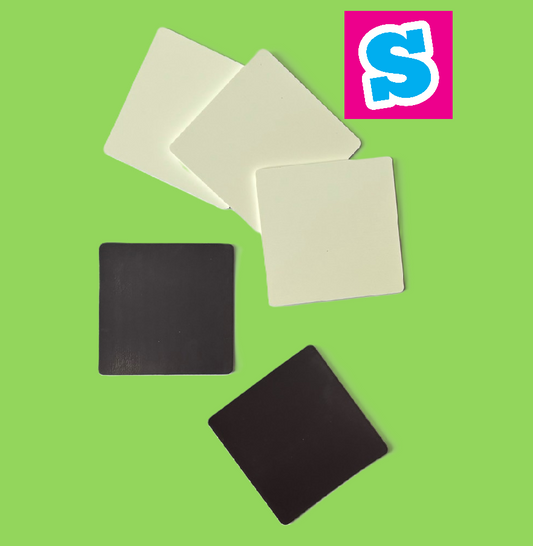 FRP sublimation fridge magnet blank with white printable surface, ideal for custom designs and photos.