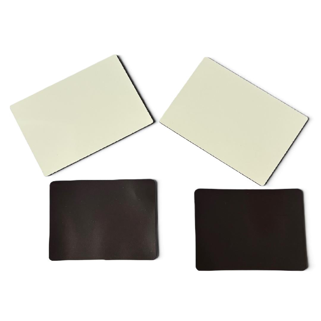 Blank 10cm x 7cm MDF sublimation fridge magnet with smooth white coating, ready for personalised printing