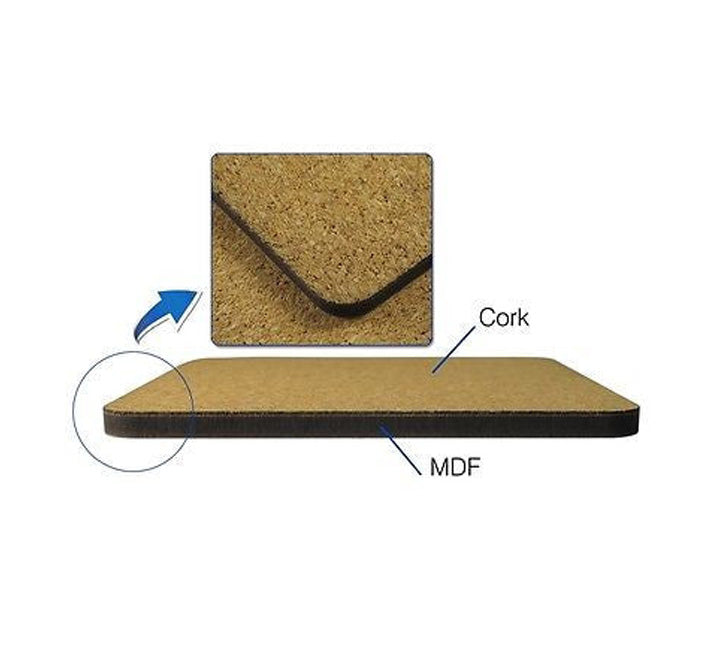 MDF UV  Placemats 23cm x 19cm cork backed - Multi Packs