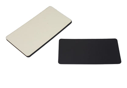 Blank MDF fridge magnet for sublimation printing, rectangular 8.5cm x 5.5cm size, perfect for personalised gifts and home décor