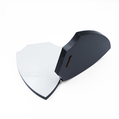 MDF sublimation trophy shield small size, white printable surface for custom awards, plaques, and presentations