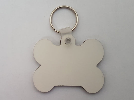 25 x MDF Sublimation Keyrings Pet Tag Double Sided