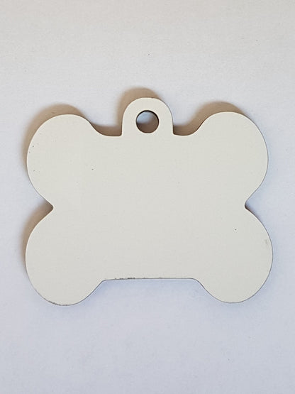 25 x MDF Sublimation Keyrings Pet Tag Double Sided