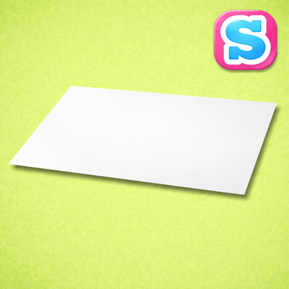 20cm x 15cm single sided aluminium sublimation sheet blank with white printable surface, ideal for custom designs and signage