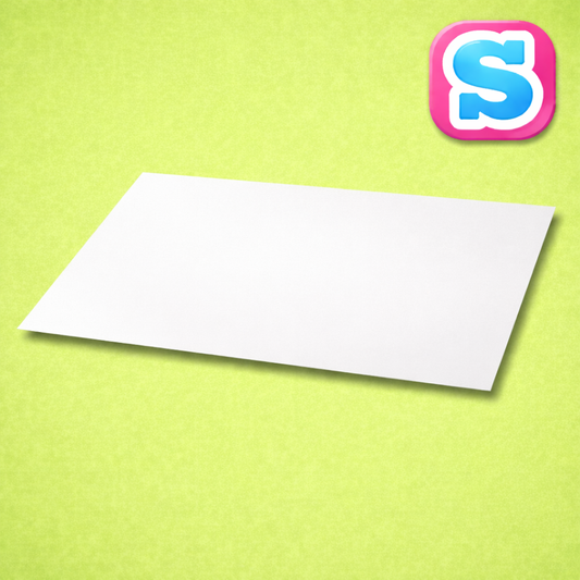 20cm x 15cm single sided aluminium sublimation sheet blank with white printable surface, ideal for custom designs and signage