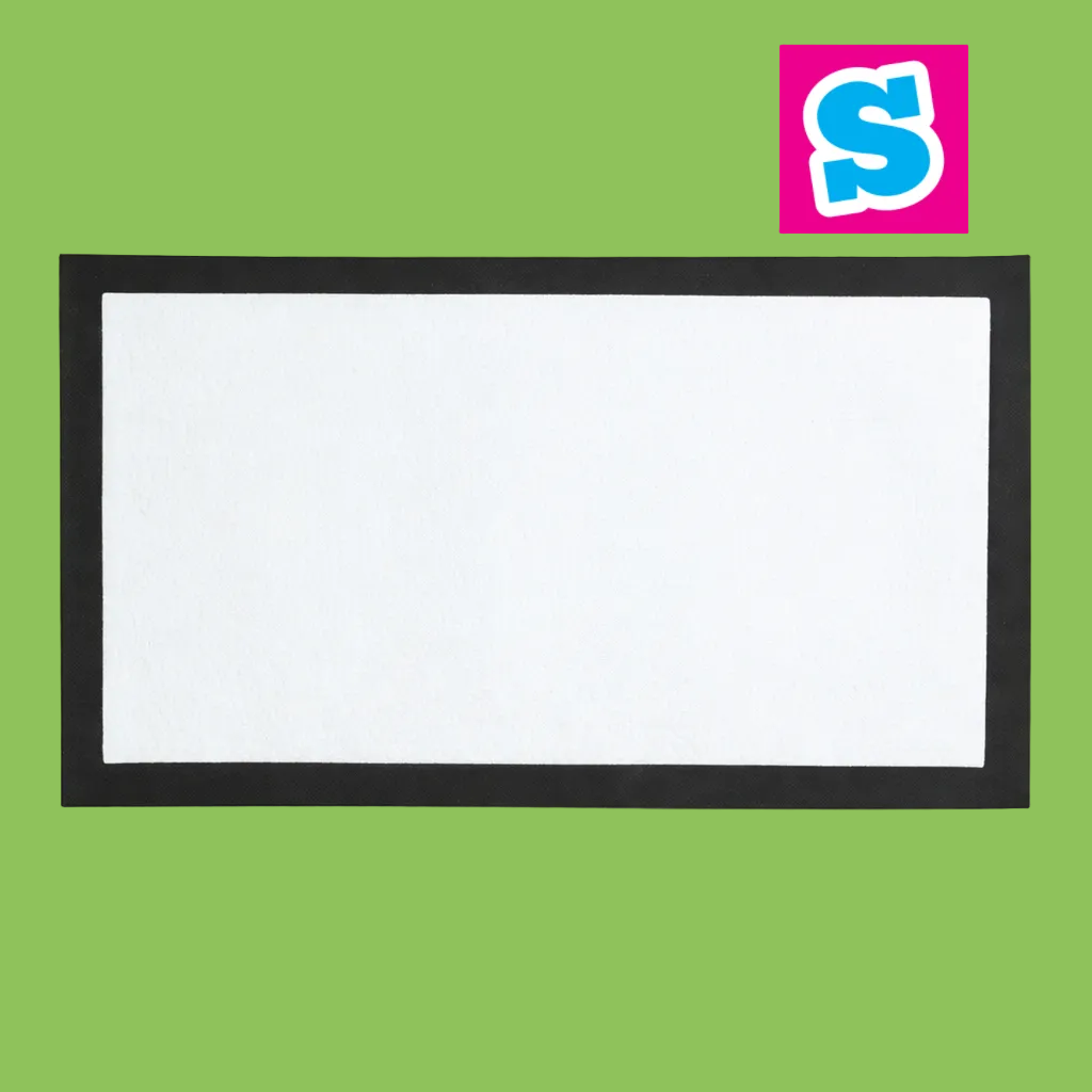 45cm x 25cm sublimation bar runner blank, 1.5mm thick with white printable surface for custom designs