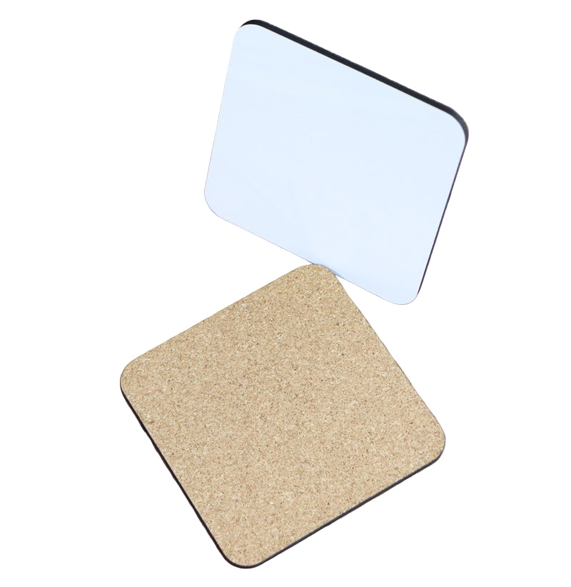 200 x MDF Sublimation Coasters 8cm x 8cm cork backed