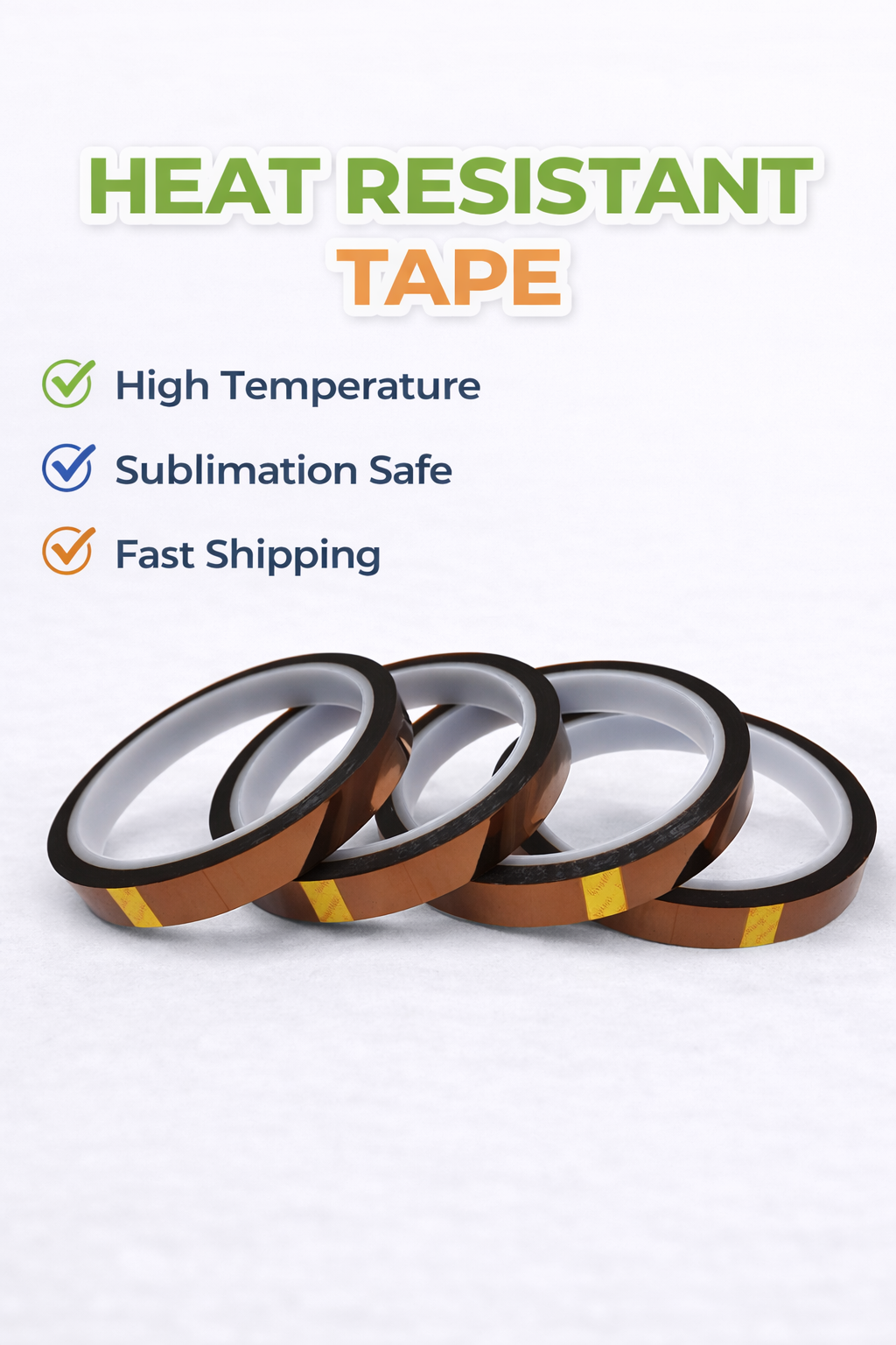 10mm heat resistant tape for sublimation printing, ideal for holding paper and blanks in place