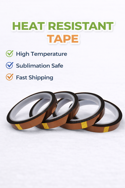 10mm heat resistant tape for sublimation printing, ideal for holding paper and blanks in place