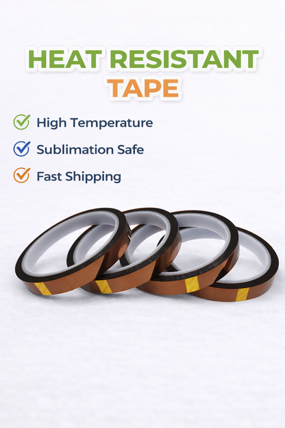 5mm heat resistant tape for sublimation printing, ideal for holding paper and blanks in place.