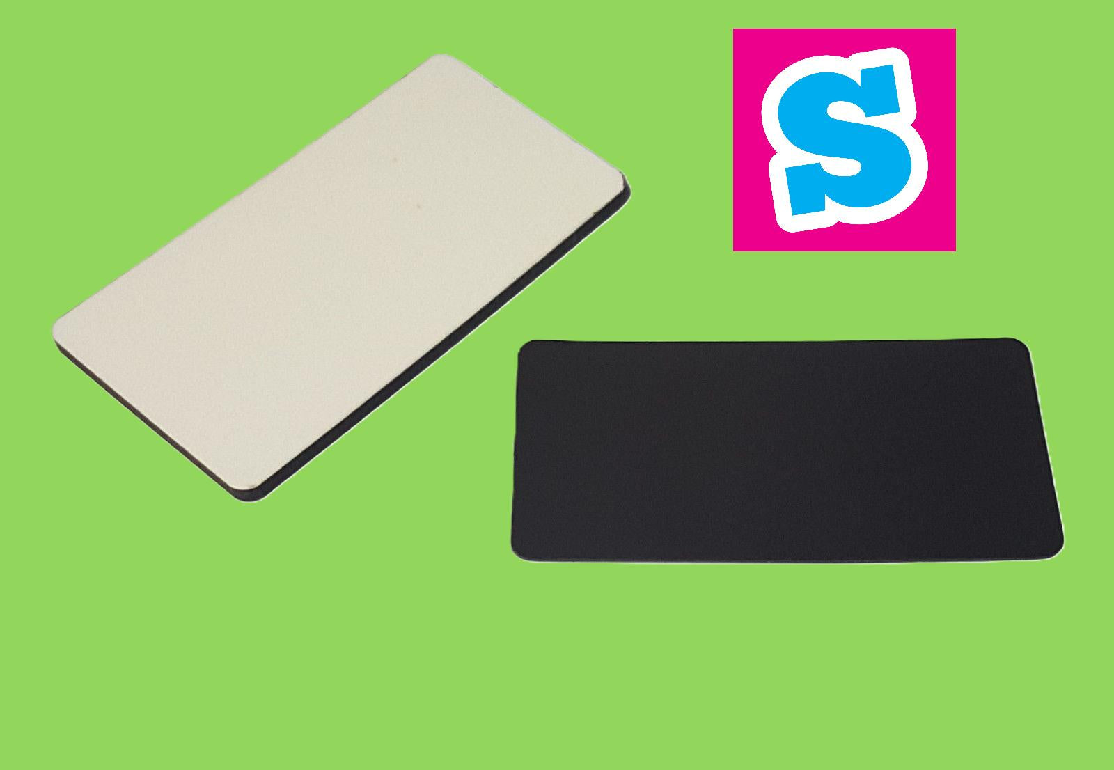 8.5cm x 5.5cm rectangular MDF sublimation fridge magnet blank with white printable surface, ideal for custom designs