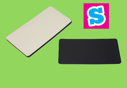 8.5cm x 5.5cm rectangular MDF sublimation fridge magnet blank with white printable surface, ideal for custom designs