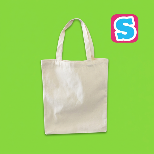 These sublimation tote shopping bags measure 38cm x 40cm and are manufactured from natural cream-coloured woven fabric