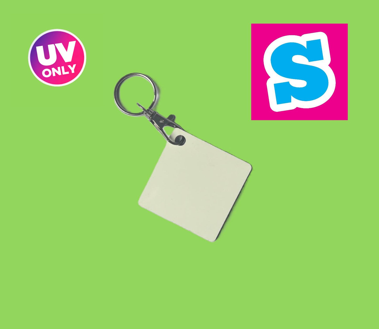 UV MDF Sublimation Keyrings 5cm x 5cm Double Sided - Multi Packs