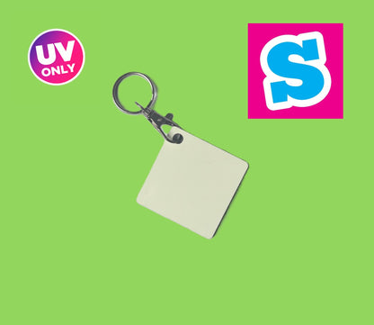 UV MDF Sublimation Keyrings 5cm x 5cm Double Sided - Multi Packs