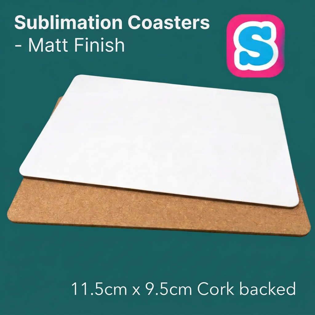 Sublimation coaster matt finish 11.5cm x 9.5cm