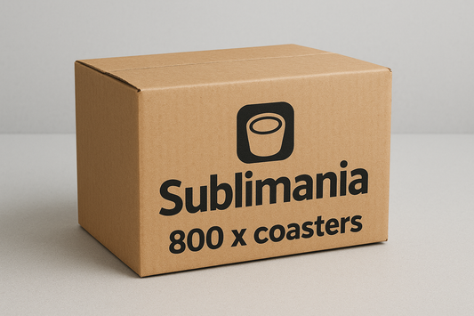 800 x MDF Sublimation Heart Coasters 9cm x 9cm cork backed