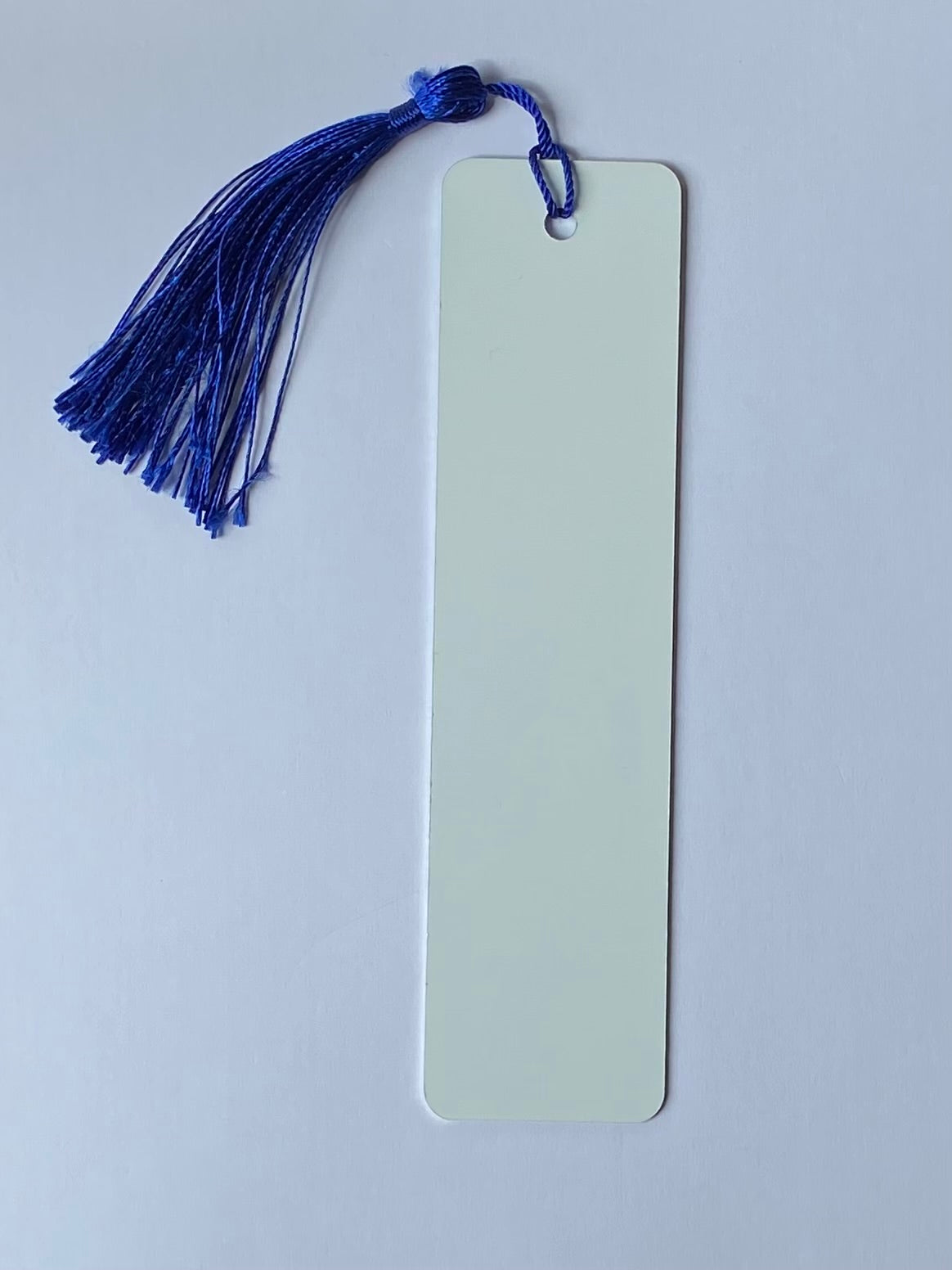 sublimation bookmark with blue tassels