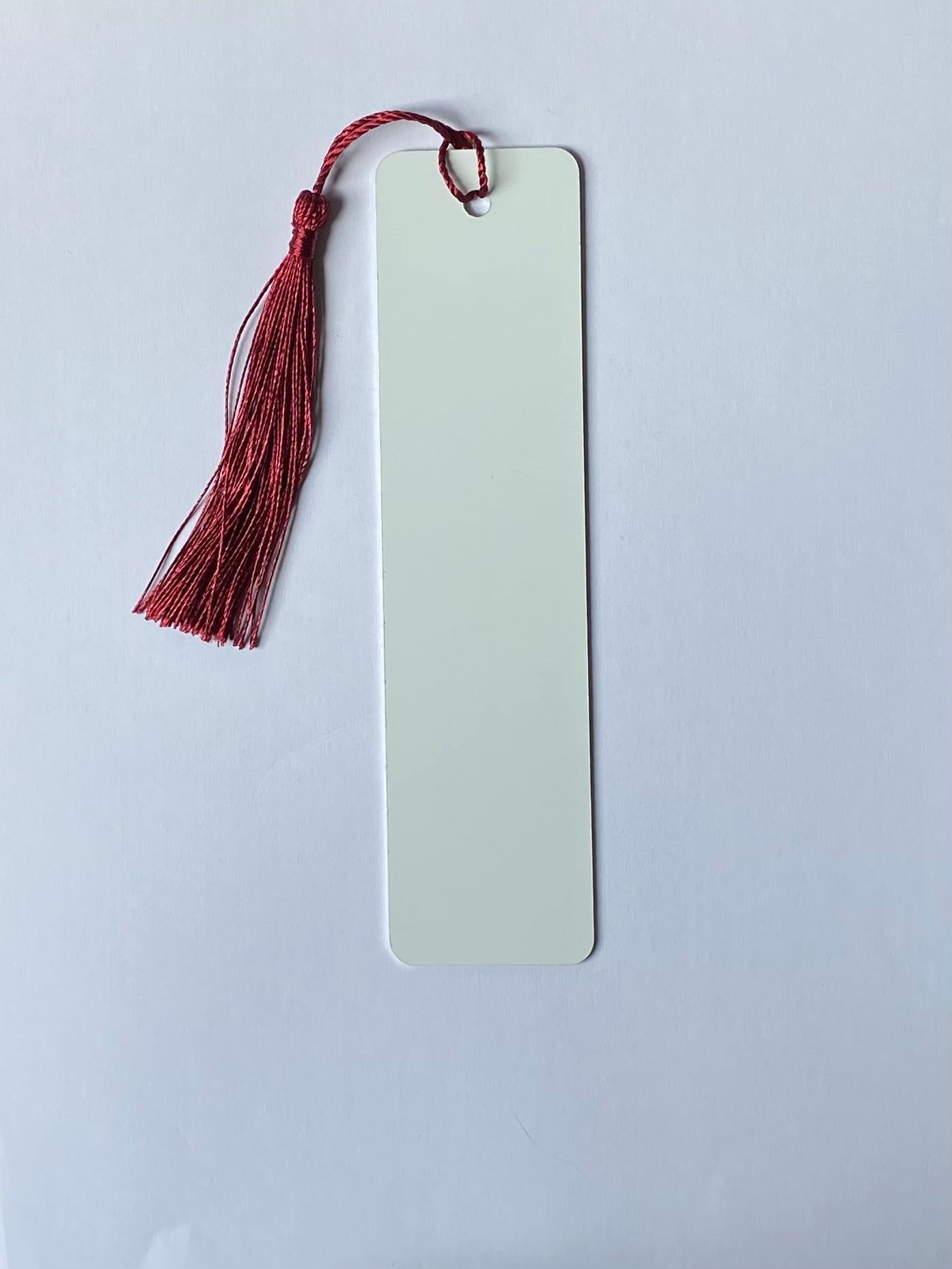 sublimation bookmark with crimson tassels