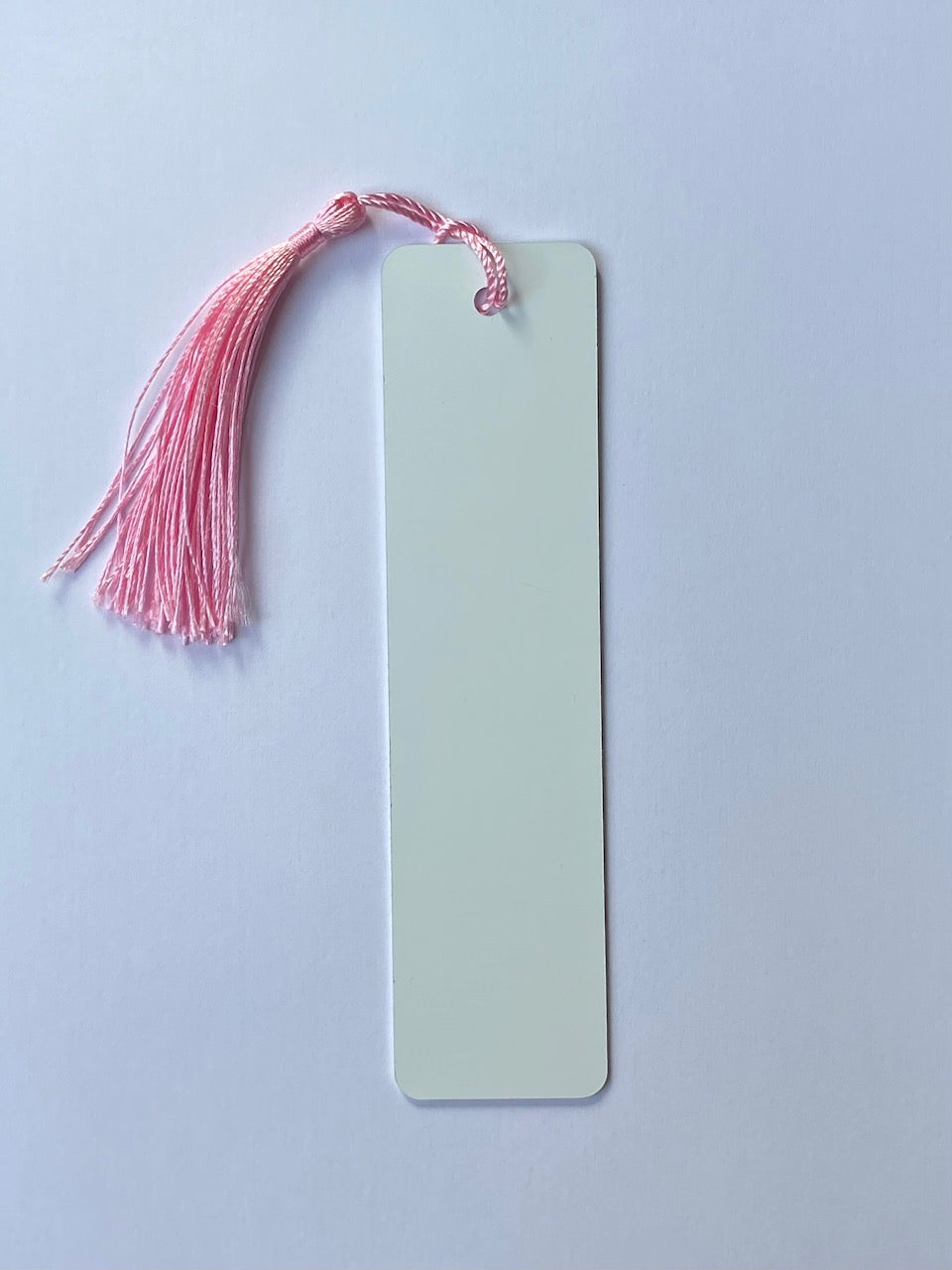 sublimation bookmark with pink tassels