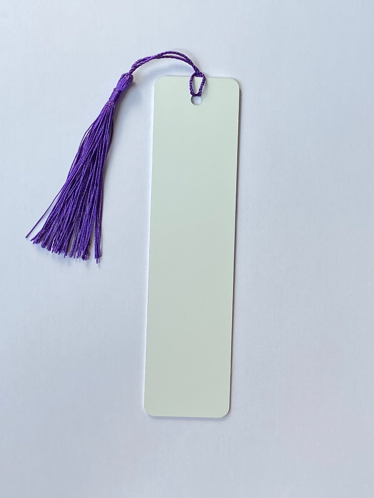 sublimation bookmark with purple tassels