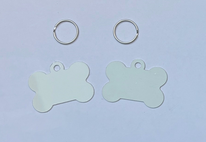 dog collar tag bone shape 002
