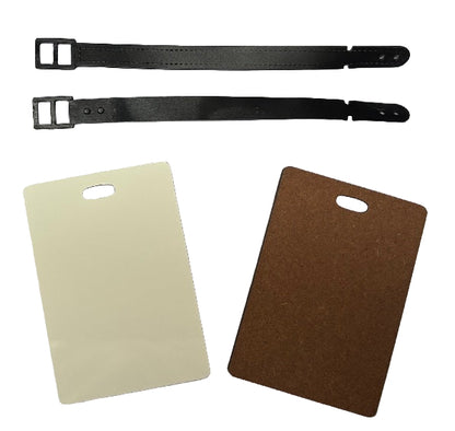 MDF sublimation luggage tag rectangle single sided, white printable surface for personalised travel tags and gifts