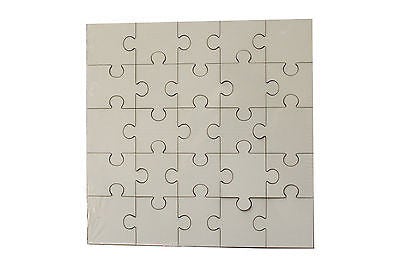 25 x  MDF Blank Sublimation Square Jigsaw Puzzle 17cm x 17cm