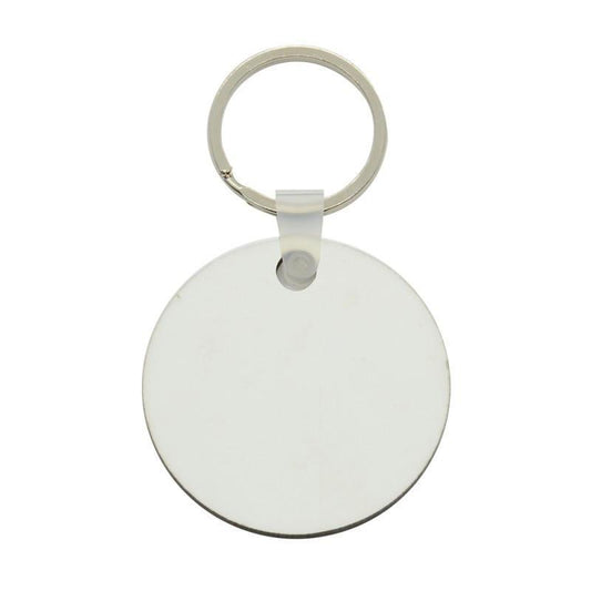 50 x Blank Sublimation MDF Round Keyrings 5cm Double Sided