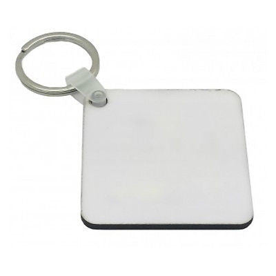 Square MDF sublimation keyring 5cm x 5cm double sided blank