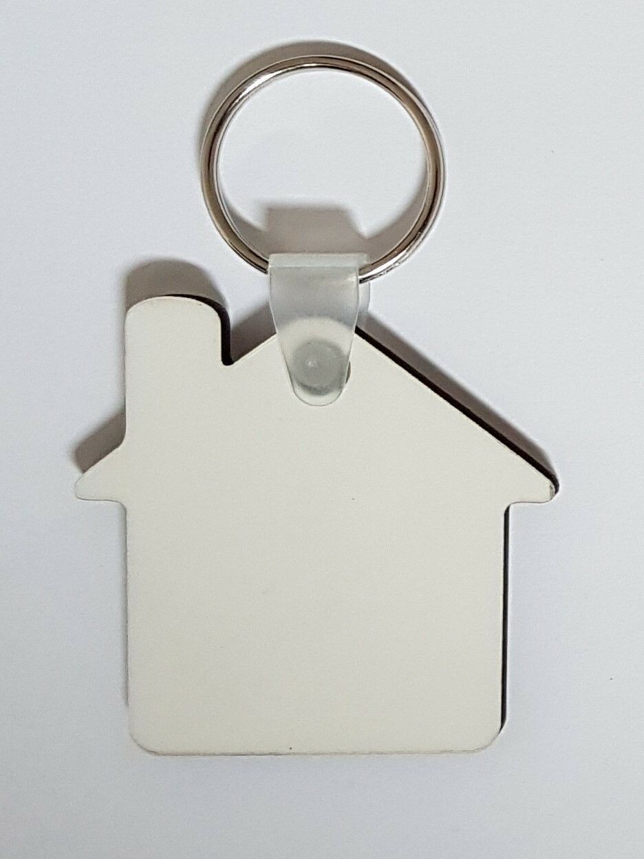 MDF Sublimation Keyrings House Double Sided - Multi Packs