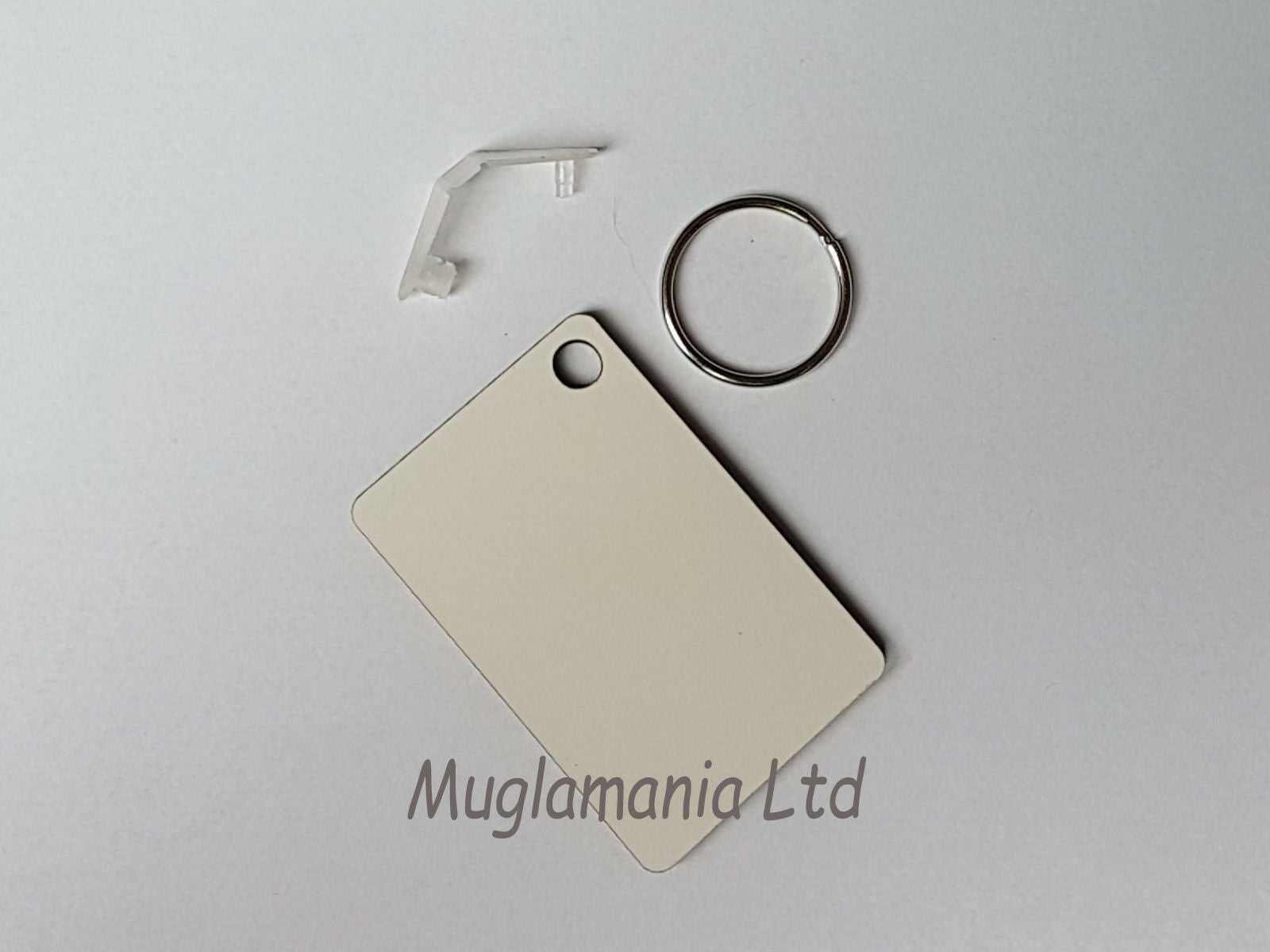 MDF Sublimation Keyrings Rectangle 6cm x 4cm Single Sided - Multi Packs