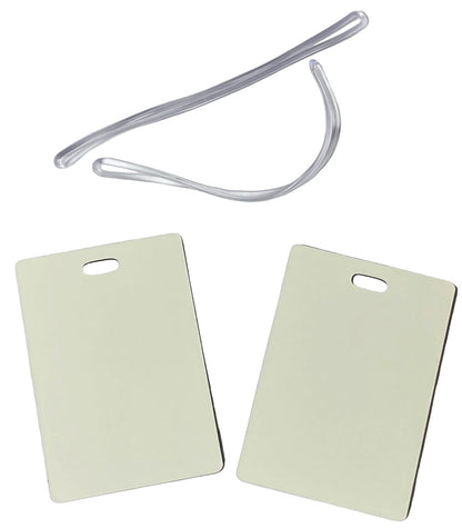 MDF sublimation luggage tag double sided, white printable surface for personalised travel accessories and gifts