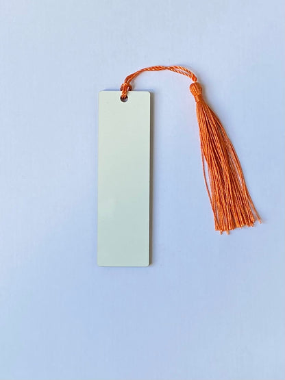 150 x MDF Sublimation Bookmarks 7.4cm x 2.8cm Double Sided copper tassel