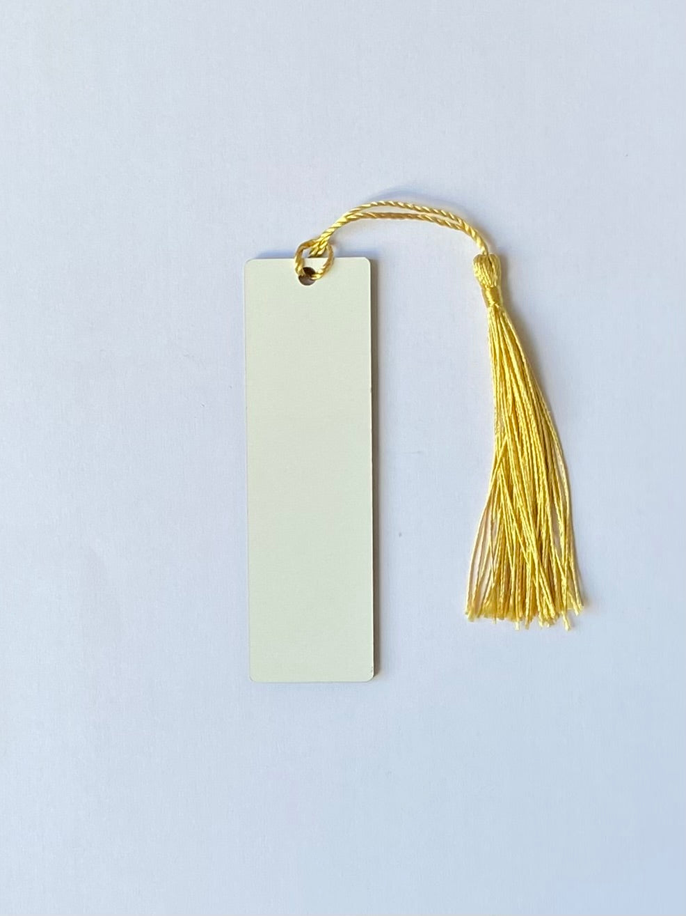 6 x MDF Sublimation Bookmarks 9.5cm x 2.8cm Double Sided gold tassel